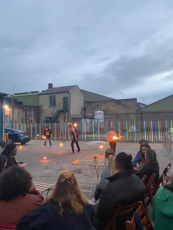 An example of some Yorkshire Circus fire artsits practicing at a previous event.