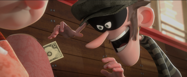 an animated burglar