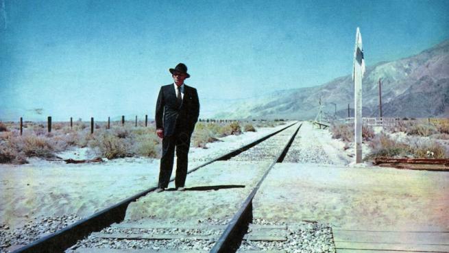 A still from Bad Day At Black Rock featuring John J. Macreedy played by Spencer Tracy.