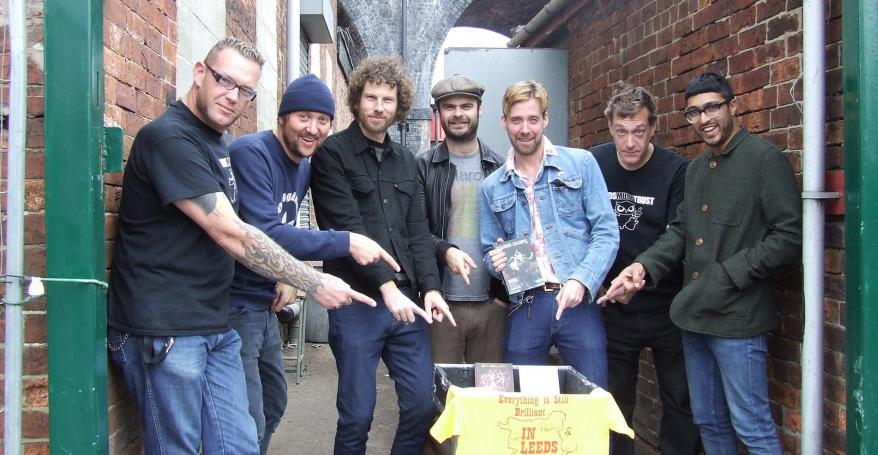 The Kaiser Chiefs take a break from rehearsals at Old Chapel Music Studios 