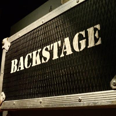 image of black box showing text 'Backstage' 