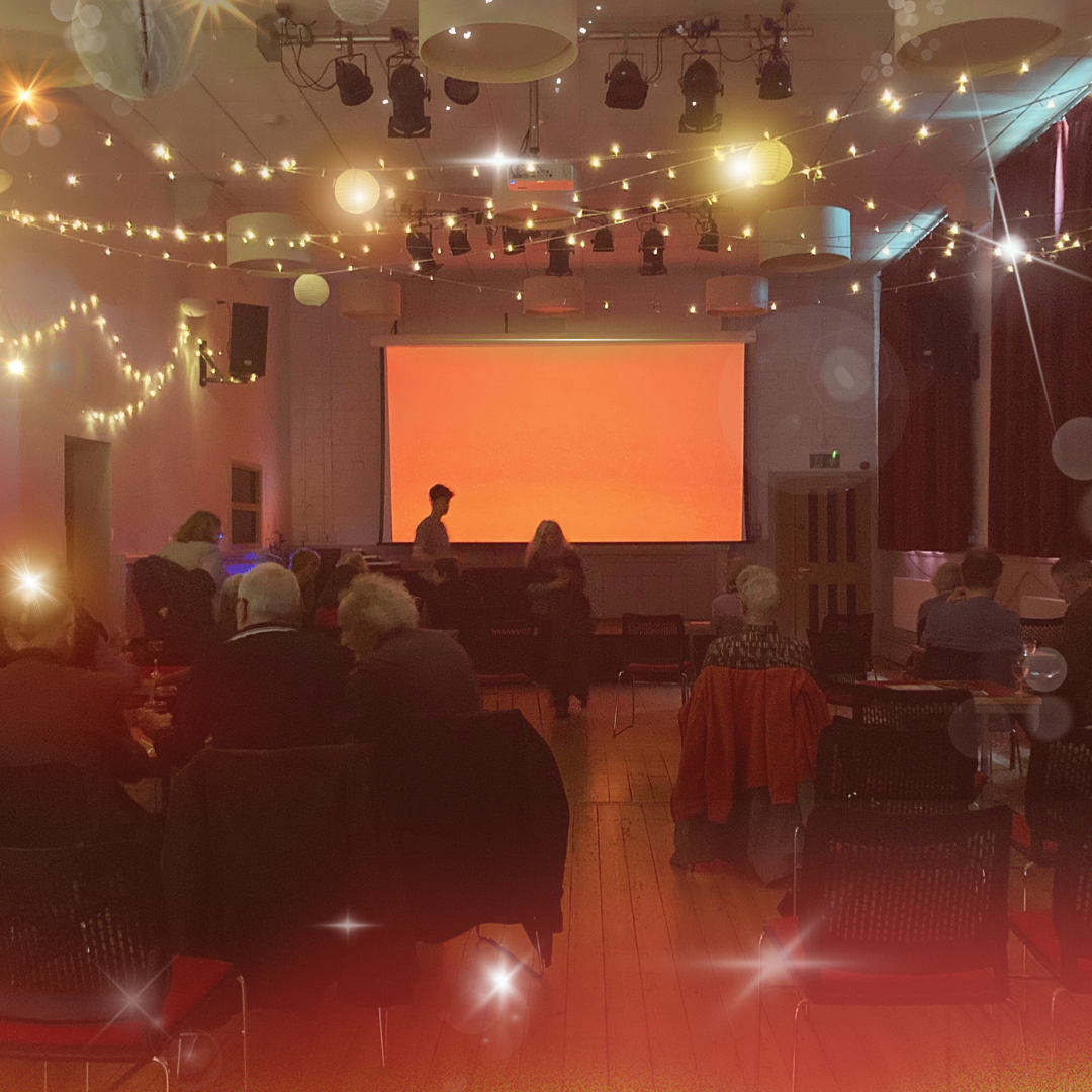 Edited photograph of our community cinema, where the student film screening will be shown. 