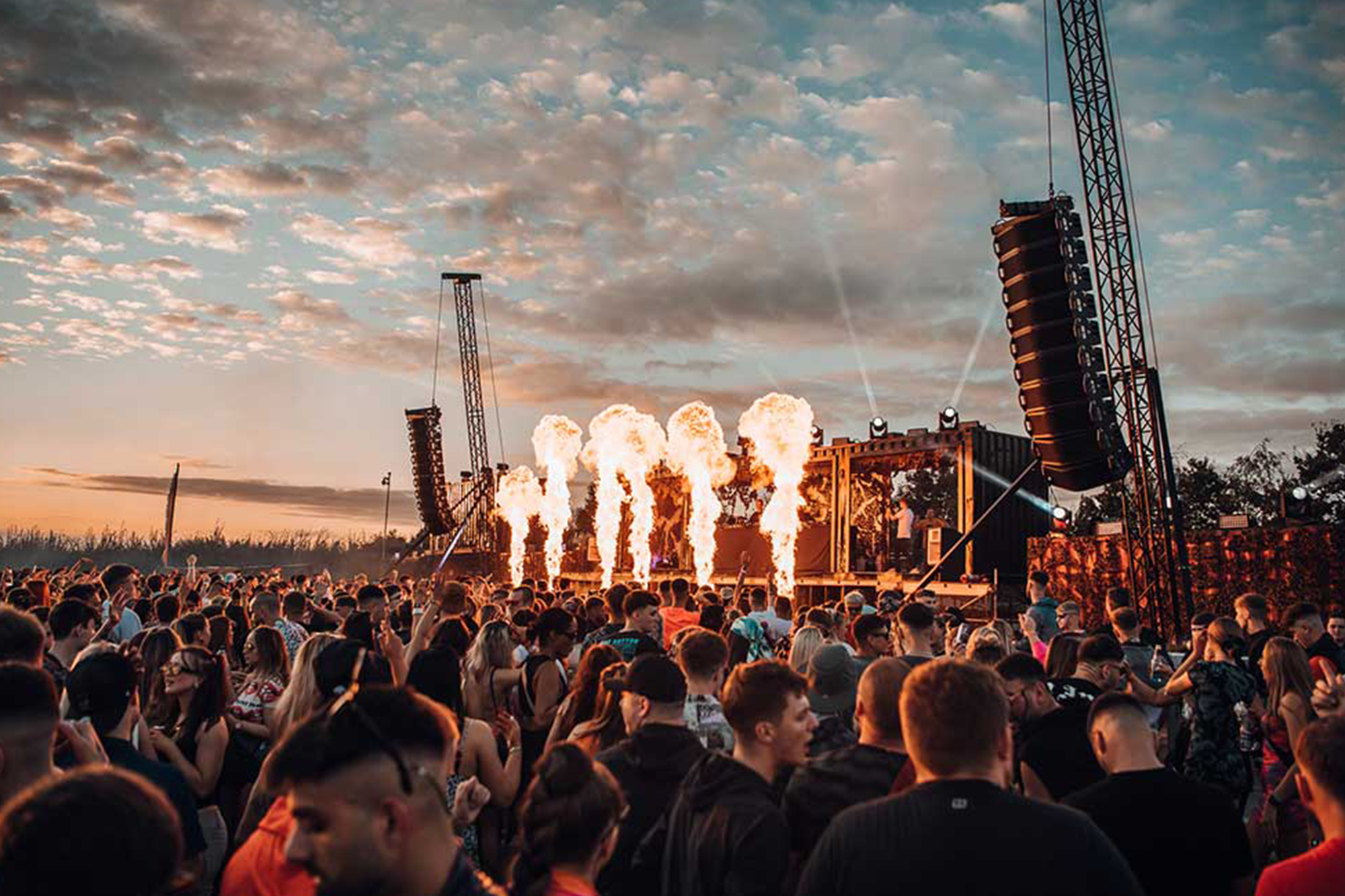 the stage at sunset