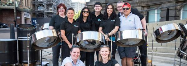 Steel Concordia musicians.