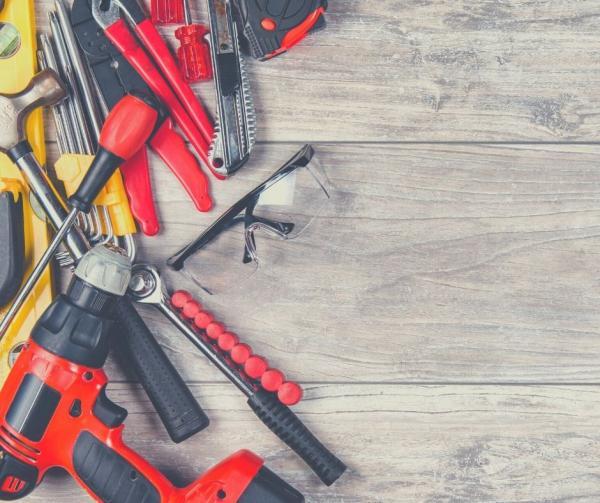 Hand tools and a drill