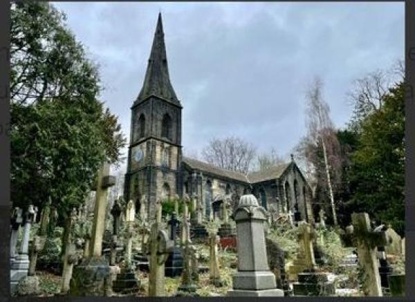 A photograph of St John's Church at Roundhay Park
