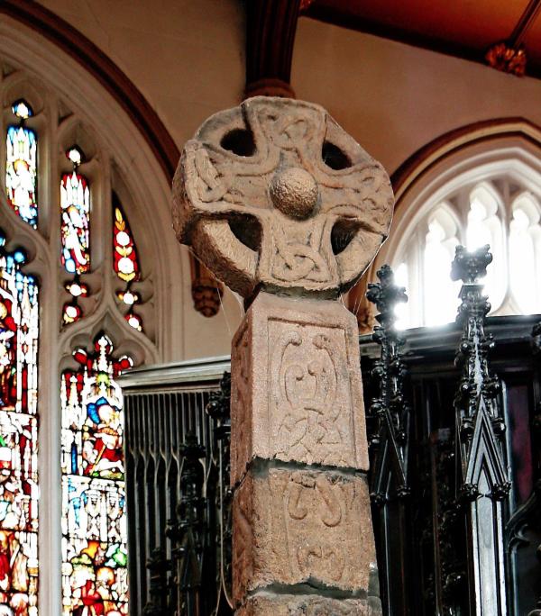 The early tenth century, Anglo-Scandinavian cross in Leeds Minster.
