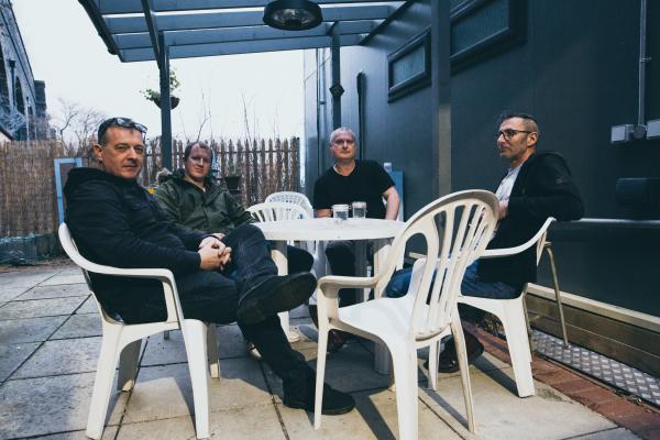 The Swindells relaxing at Old Chapel Studios, Leeds
