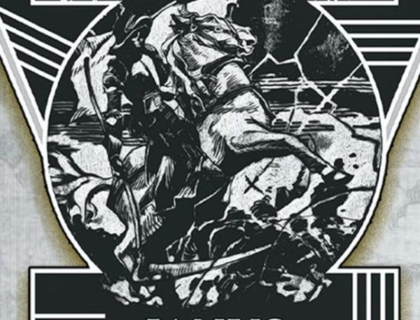 illustration of a rider on a rearing horse