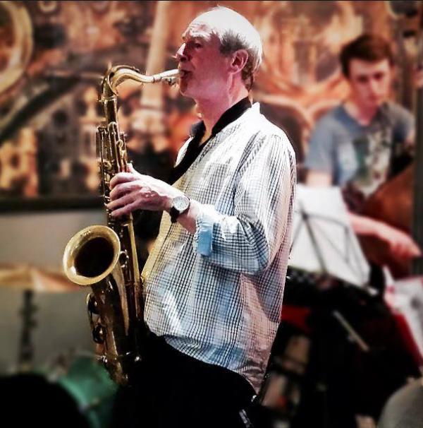 Brendan Duffy playing saxophone