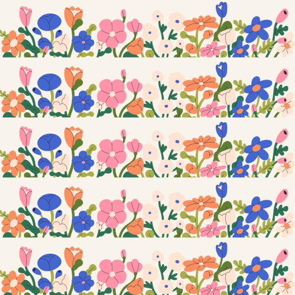 IMAGE OF ILLUSTRATED FLOWERS