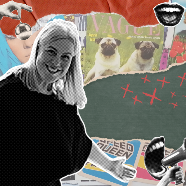 Leeds Music History walk collage with image of host Suzy