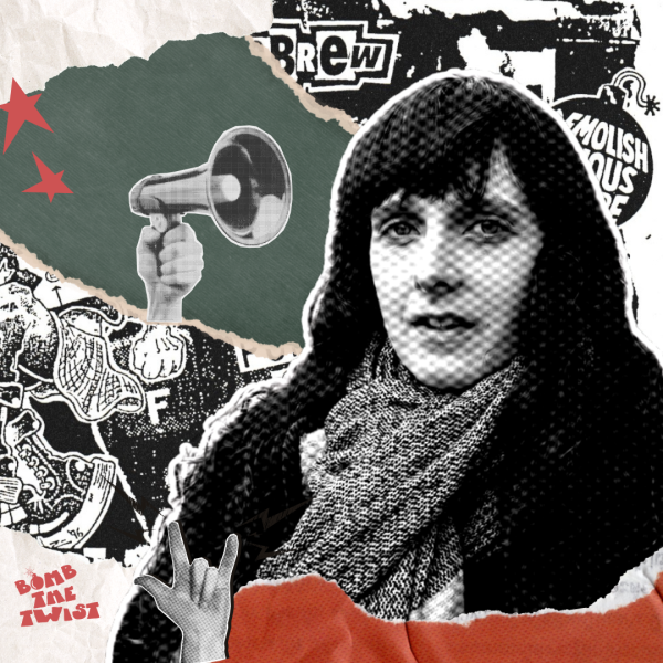 Leeds Music History walk collage with image of host Sarah