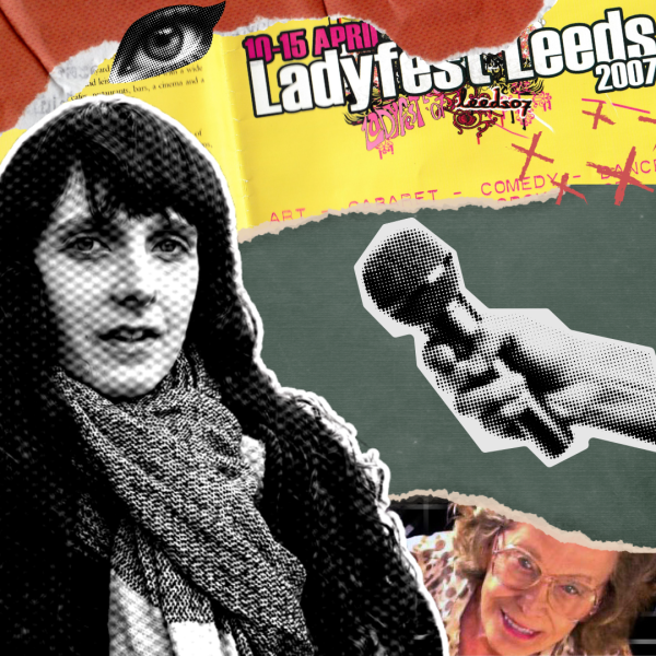 Leeds Music History walk collage with image of host Sarah