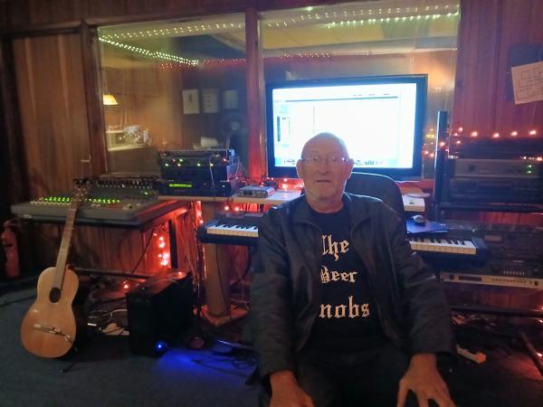 The organiser Martin Trippett in the studio.