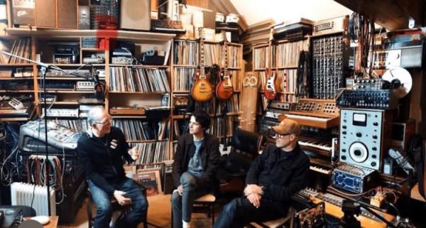 Brown Fang being interviewed in a recording studio