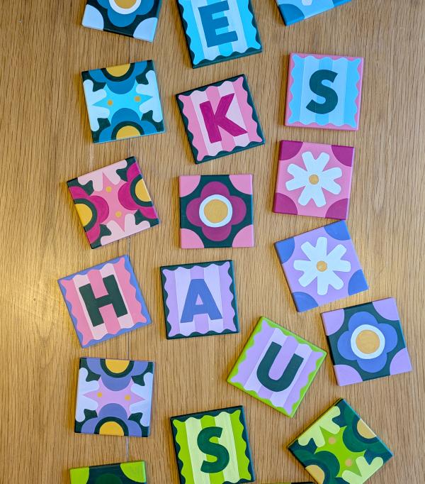 A selection of colourful coasters