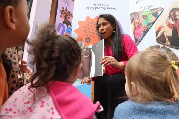 Local children visited the Department for Education's Do Something Big Stand.