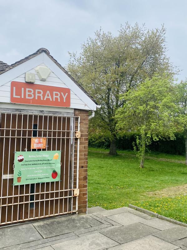 The site for Methley Farmers Market, by the old Library