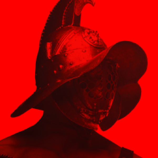 Gladiator Image on red background