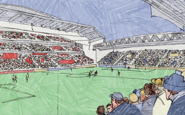 Illustration of football game