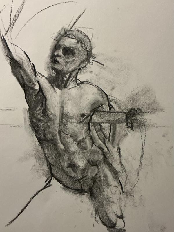 Charcoal life drawing from Northlight life drawing workshop