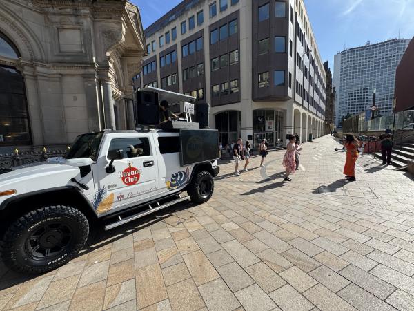 The Havana Hummer with DJ & Salsa Dancers