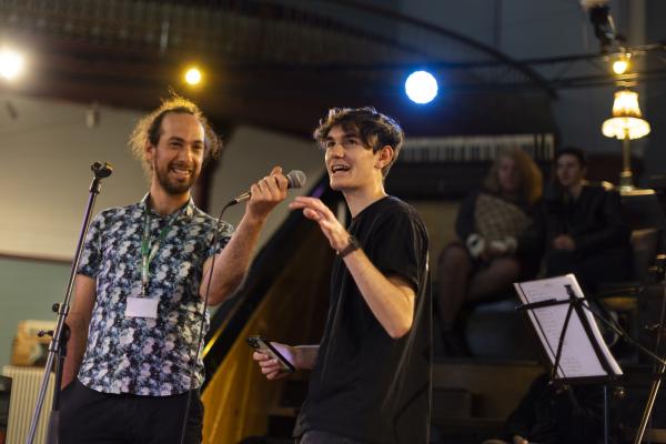 Participants in a previous open mic.