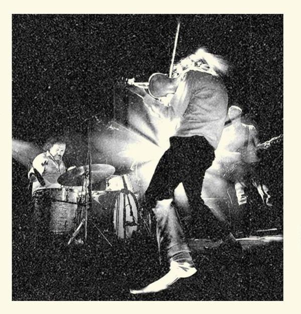 the band on stage