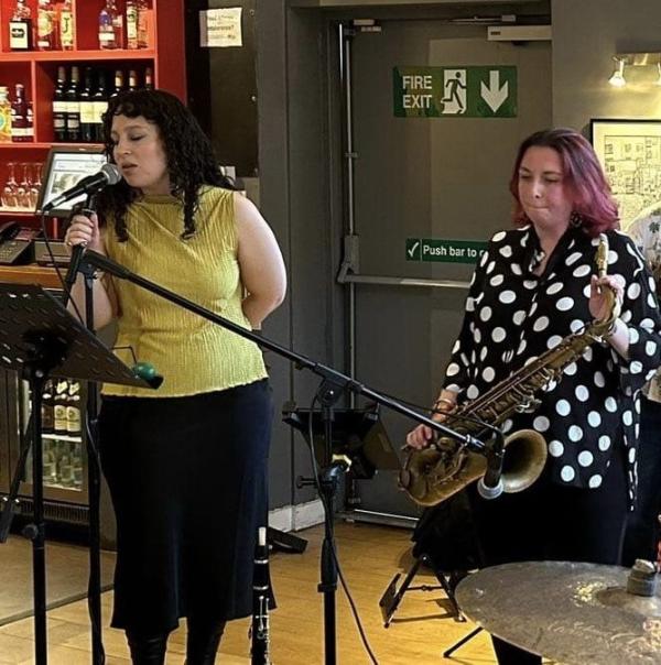 Raquel Alvaro voice, Rose Perry with sax 