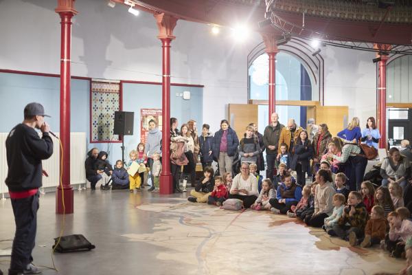 A group of people at Leeds City Museum