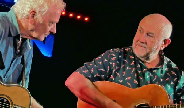 Billy Mitchell and Bob Fox playing on stage.