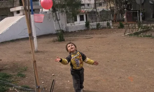 A still from the film "Little Palestine, Diary of a Siege"