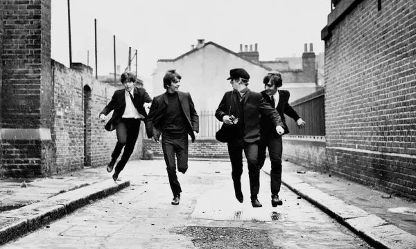 A still from the film "A Hard Day's Night"