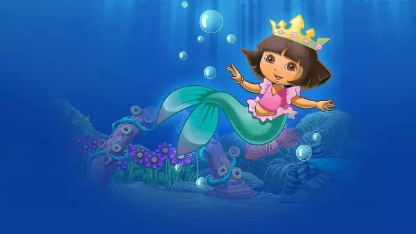 A still form the animated film Dora: Magic Mermaid Adventures