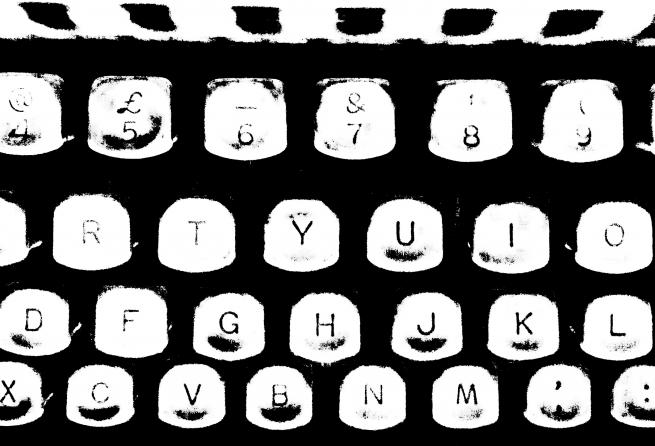 the keys of a typewriter