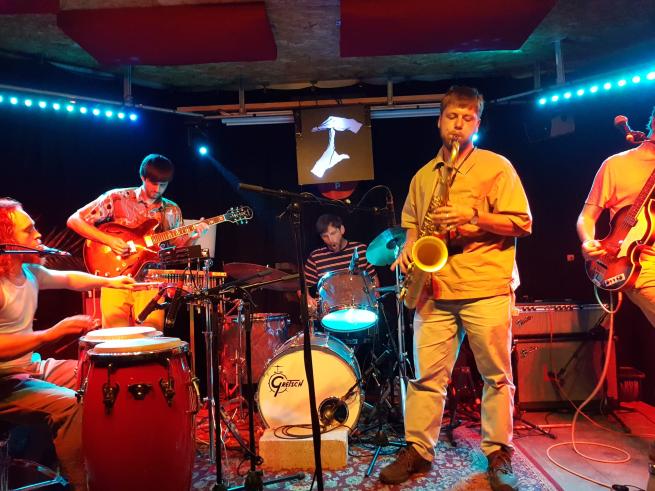 Affrofusion band KONTIKI launch their "Mangrove Big Head" debut album ay HPBC Leeds
