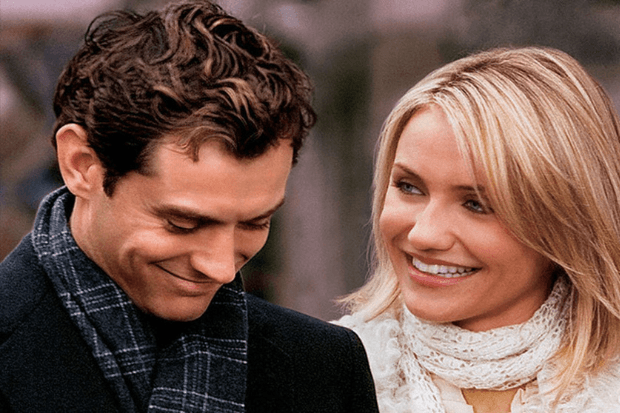 Jude Law and Cameron Diaz in promo for The Holiday film. 