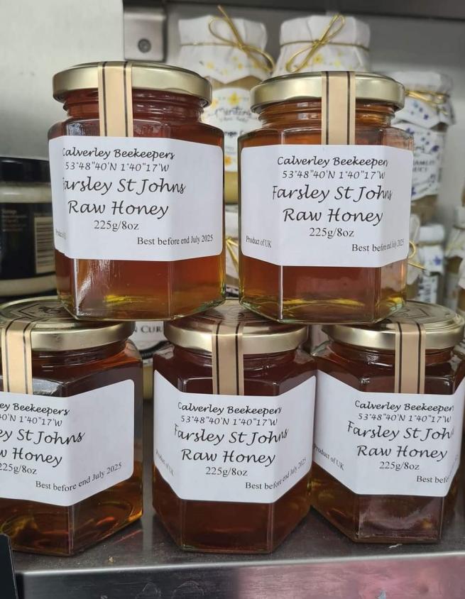 St John's raw honey, one of a range from Calverley Beekeepers