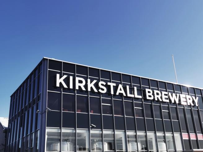 image shows outside of Kirkstall Brewery building.