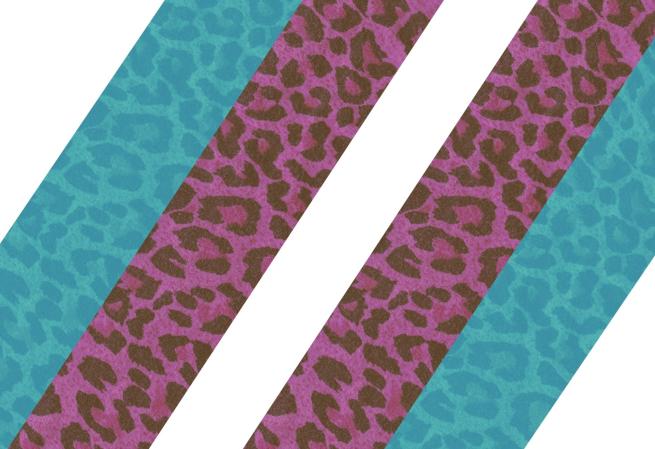 leopard skin trans flag in white, turquoise and purple