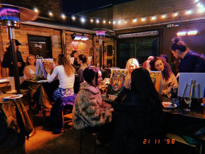 Join our Boozy Brushes Sip and Paint Hip-Hop Themed Art Party! Take a Creative and Musical Journey through 4 Decades of Rap, Hip-hop and R&B culture with your paintbrush in hand.