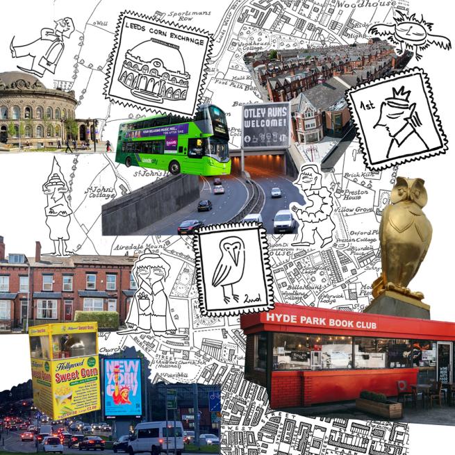 a collage of images of Leeds