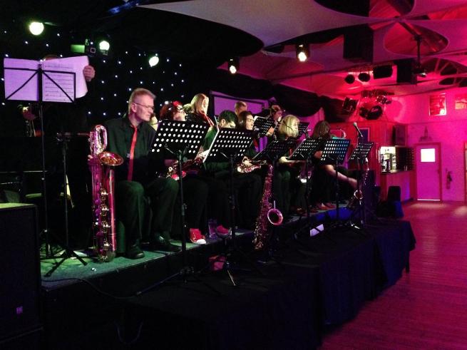 Little Big Band on stage playing music