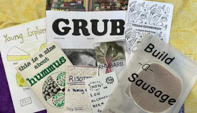 Selection of food themed zines