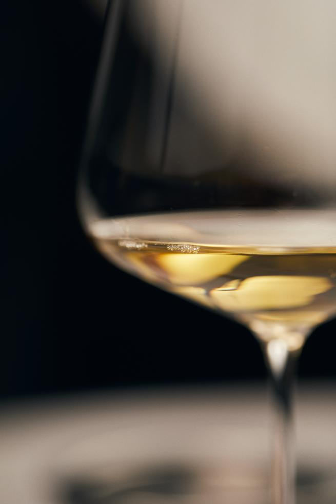 a glass of wine close up