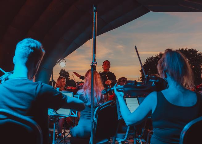 An Orchestra playing