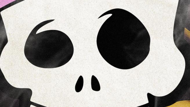 a cartoon skull