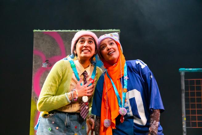 Farah Ashraf (Salima) and Sara Abanur (Fatima) in Sisters 360. Pic by Tasha Best (11)