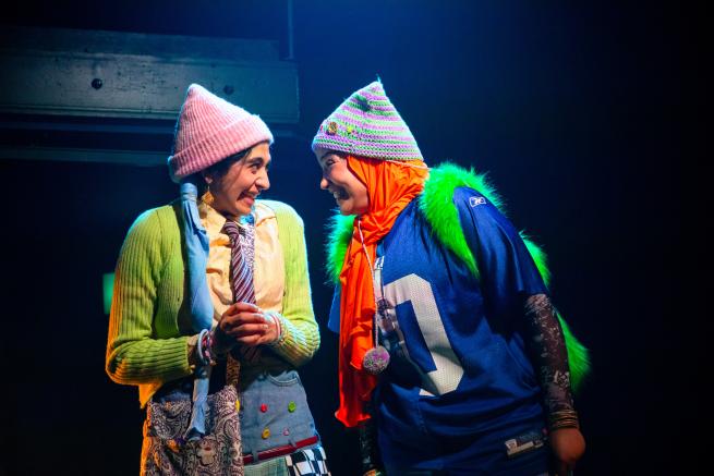Farah Ashraf (Salima) and Sara Abanur (Fatima) in Sisters 360. Pic by Tasha Best
